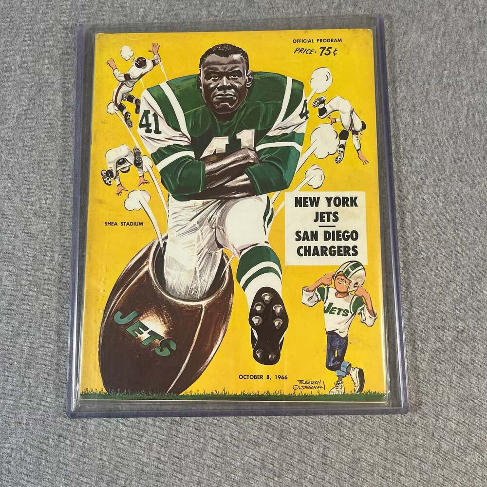 1966 N.Y.Jets vs S.D. Chargers Official AFL Game Program 10/8/1966 Shea Stadium